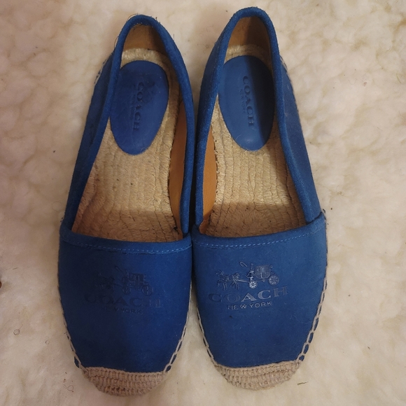 🍿Coach suede denim flats 6.5🍿 - Picture 2 of 5